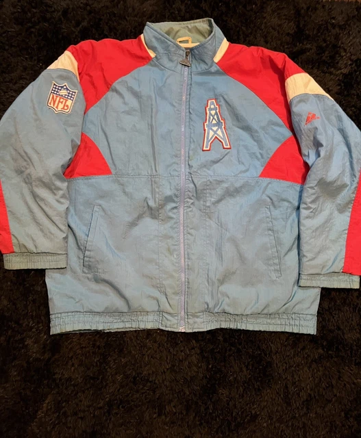 VINTAGE RARE HOUSTON Oilers NFL Sports Apex One Winter Jacket Coat Size