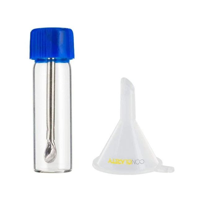 Premium 1.5g Blue Safety Mixing Tool e-Snuff Spice Storage Bullet w Micro Funnel