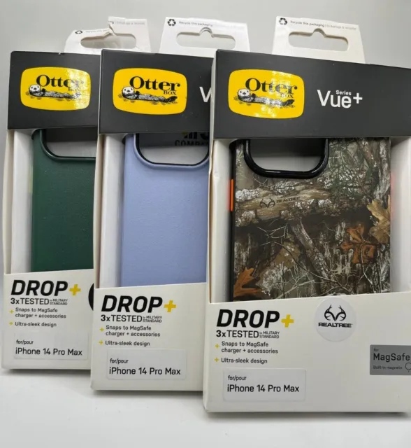 OtterBox Vue Series+ MagSafe Case for iPhone 14 Pro Max RealTree Green or Purple