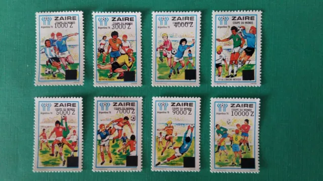 ZAIRE surchargé overprint nouvelle monnaie Football Argentine neuf MNH