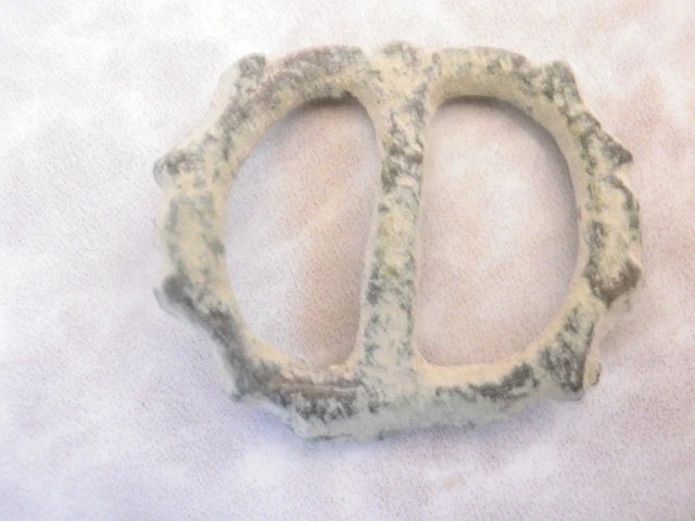 Preciosa Hebilla  Bronce Medieval, Militar ?  Ancient Bronze  Buckle Military ?