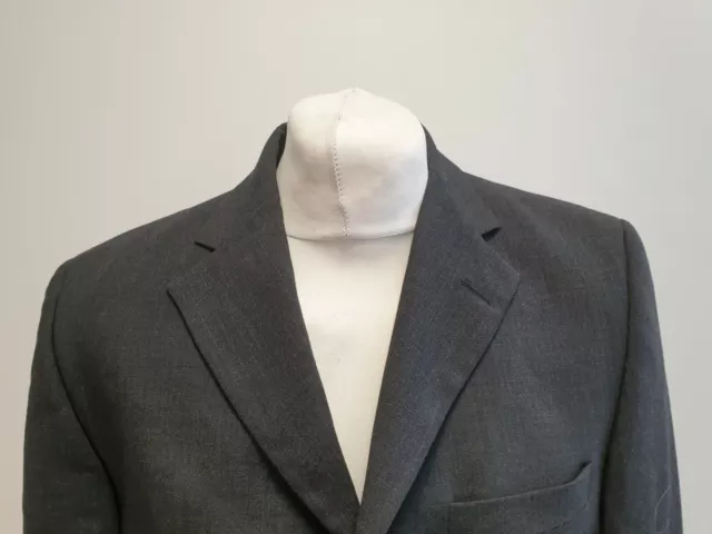W124 Mens Ted Baker Grey Wool 2 Piece Suit Trousers & Jacket C38 W32 L333
