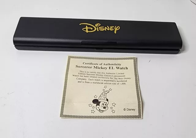 Disney Mickey Mouse Sorcerer Fantasia Limited Edition 612/1000 Watch w/ Case!