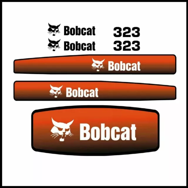 Bobcat 323 Sticker Decal Kit for Mini Excavator