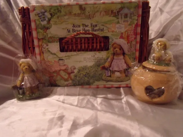 Cherished Teddies 2003 Membership Pack - Leah with basket CT109 and 111601- RARE