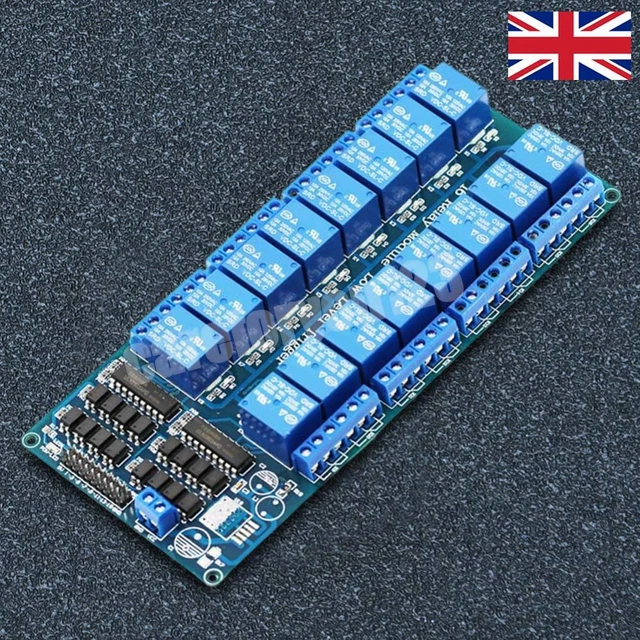 RELAY MODULE LED Indicator Relay Interface Board with Optocoupler (16 ...