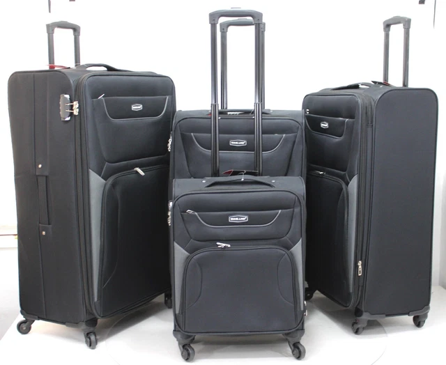 32" 29" 26" 21"  Expanding Suitcases Cabin Bag 4 Wheel Luggage Travel Trolley