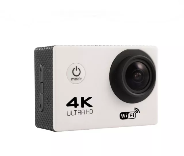 VIDEO CAMARA ACCION DEPORTIVA 4K ULTRA HD - WIFI - BLANCO - SUMERGIBLE 30 metros