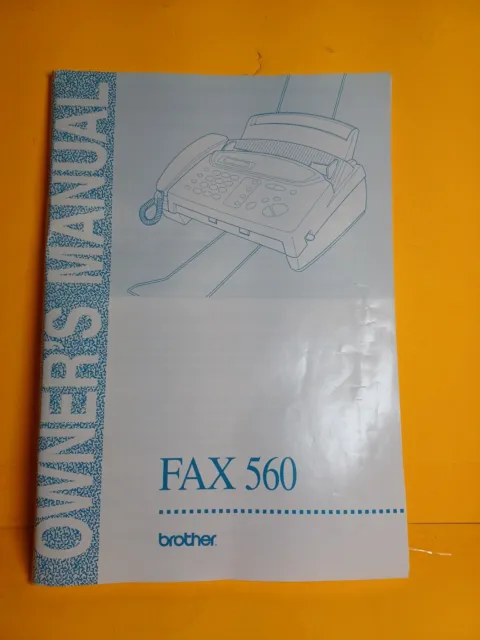 Brother Fax Machine 560 Owners Manual - Instructions