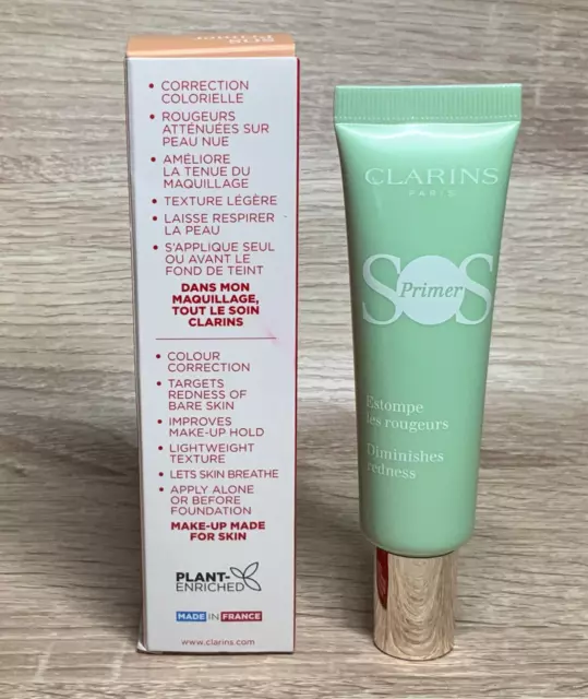 CLARINS - SOS Primer Green - Estompe les rougeurs Prépare & Hydrate 30ml 2