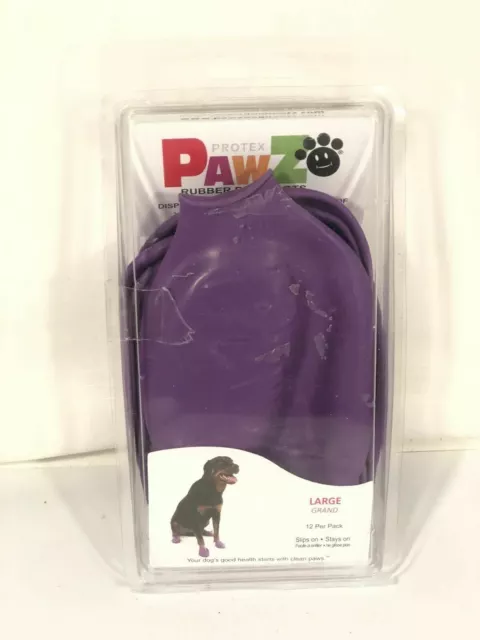 PawZ Protex Hund Stiefel Wasserdicht Pfoten Einweg Wiederverwendbar Groß Lila