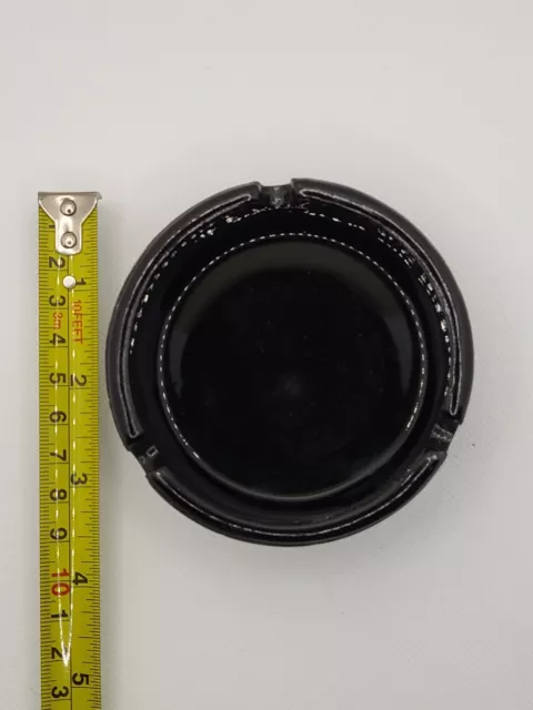 Vintage Ashtray - Jamaica Motel Black Glass