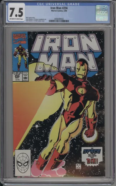 Iron Man #256 - Cgc 7.5 - John Romita Jr And Bob Layton Cover