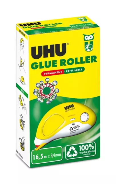 UHU - UHU Kleberoller GLUE Roller, permanent, 8,4 mm x 16,5 m