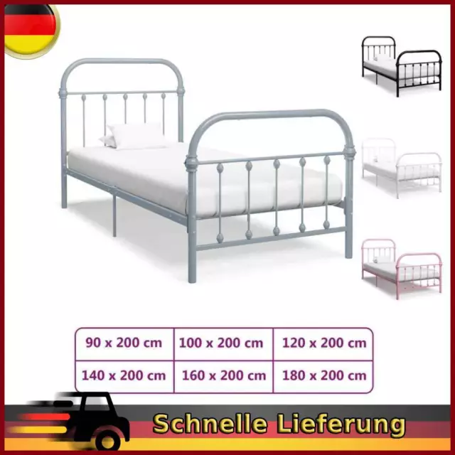 Bettgestell Metallbett Bett Einzelbett Schlafzimmer Mehrere Auswahl vidaXL