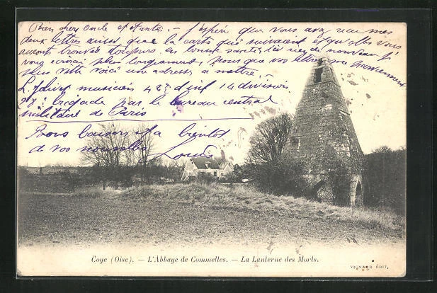 CPA Coye, The Abbey of Commelles, The Lantern of the Dead