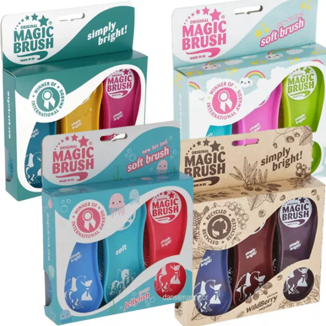 Magic Brush Pferdebürste Putzzeug Fellbürste Mähnenbürste 3 er Set