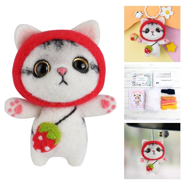 DIY Needle Felting Kit for Beginners Make a Cute Cat Toy with this Felt Kit