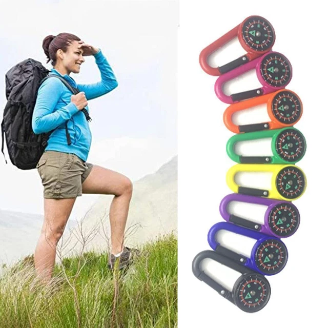 18 Mini Boussoles Avec Mousqueton - Multicolores - Pour Randonnée, Camping, Survie - Cadeau Enfant & Adulte