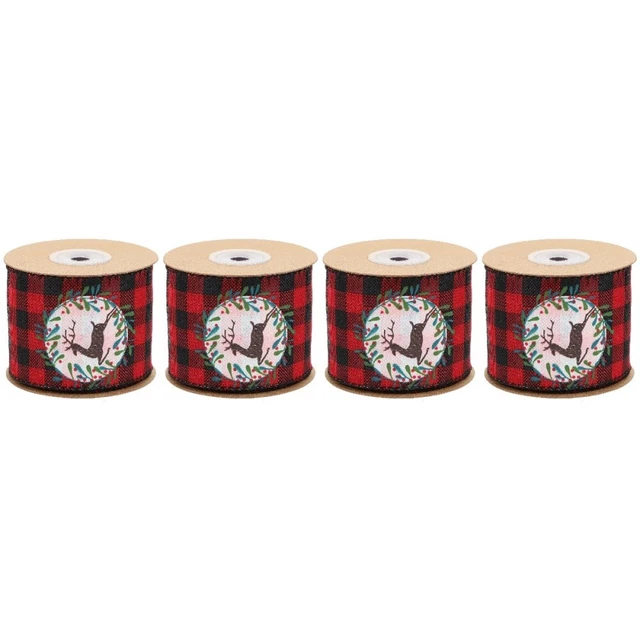 4 rollen von Weihnachten Verpackung Band Weihnachten Band