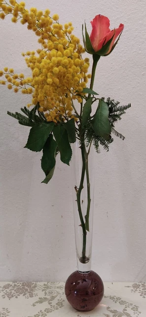 Florero Murano Mono Flor Vidrio Le Terrazze