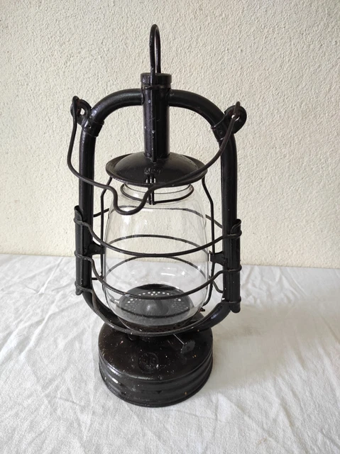 HYGERX Lampe Tempête Vintage Portable à Huile - Lampe à Pétrole Rétro Noir L16xH25cm Décoration Extérieur