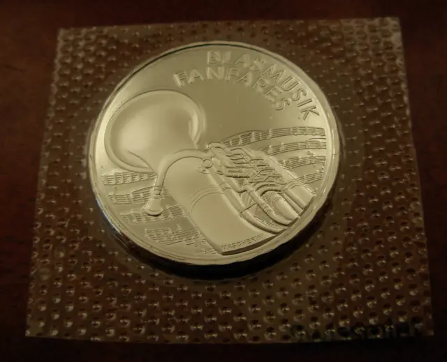 Switzerland 2016 Silver 20 Francs Blasmusik Fanfares Original Mint Sealed BU