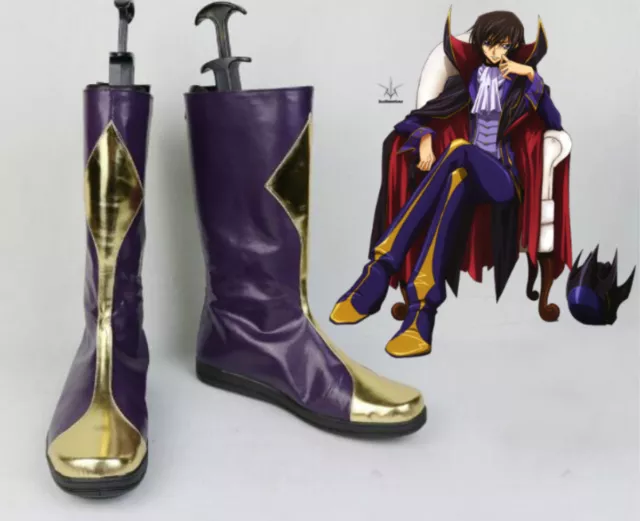 Scarpe cosplay Code Geass Zero Lelouch stivali personalizzati di alta qualità & &