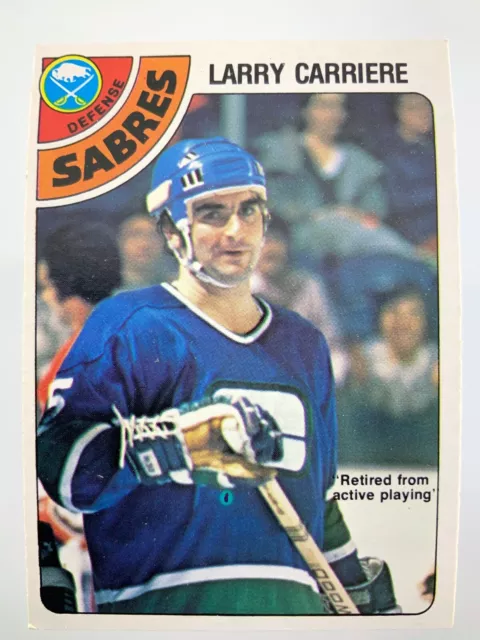 1979-80 Larry Carriere 272 OPC Buffalo Sabres O-Pee-Chee Hockey Card 0260M