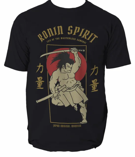 T-shirt uomo eroe giapponese ronin samurai giapponese S-3XL