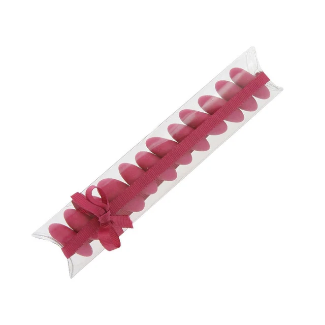 SET 10 PEZZI SCATOLA TUBO TRASPARENTE BOMBONIERA PORTACONFETTI FAI DA TE 15x4
