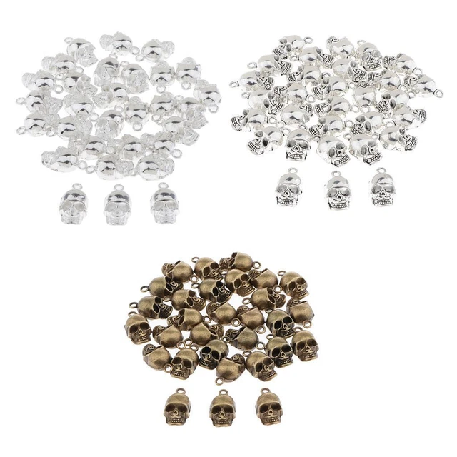 30 Stück Mini 3D Punk Halloween Schädel Skelett DIY Charms Crafts