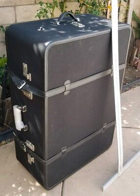 Vintage Mulholland Holland Brothers Leather Travel Trunk Case Luggage Bag 36"