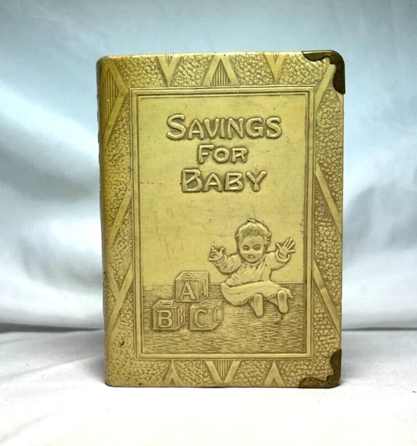 ZELL 'SAVINGS FOR Baby' Yellow Metal 'BOOK' Antique Still Coin