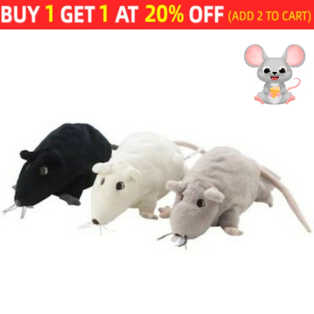 1/3PCS GOSIG RATTA White/Grey/Black Rat Soft Toy Plush Cuddly Teddys