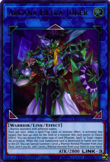 1X NM Arcana Extra Joker - CT15-EN006 - Ultra Rare Limited Edition 2018 Mega-Tin