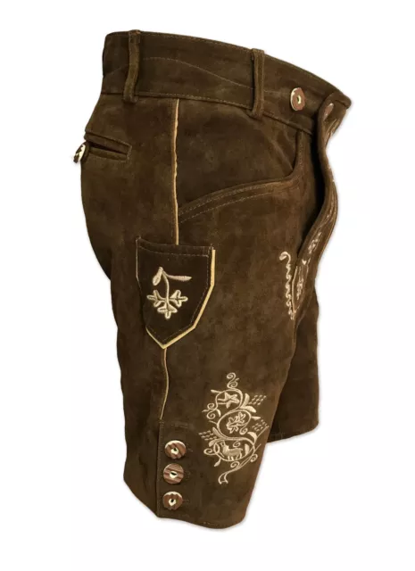 Lederhosen Men Bavarian Bundhosen  Trachten Shorts UK 32" / EU 48 [RS53-00271]