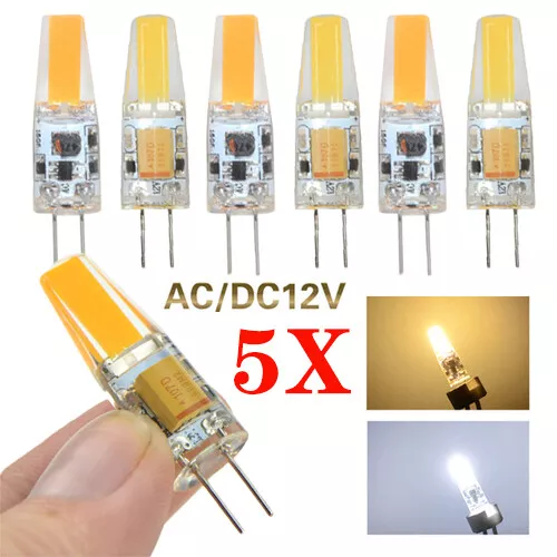 5X LED Lampe G4 3W 6W Watt AC DC 12V COB Licht Blub Dimmbar Birne Leuchtmittel