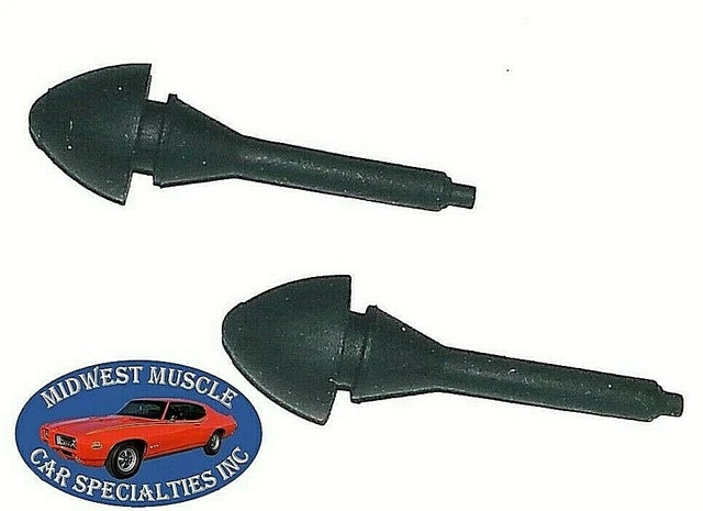 2 Pack Black Rubber Bumpers For Ashtray, Glove Box & Fuel Door - Fit Chrysler Dodge Plymouth C-02LTR0001ABK-1130615