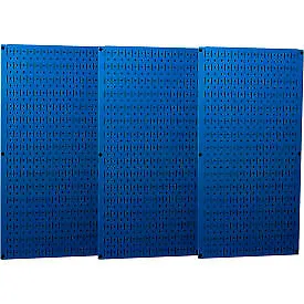 Wall Control Industrial Metal Pegboard, Blue, 48" X 32" X 3/4" Wall Control