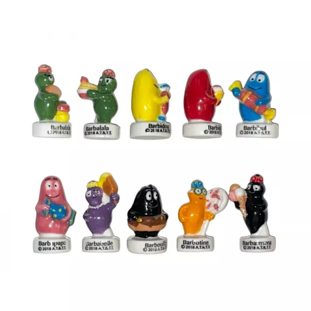 Série complète de 10 fèves Barbapapa sucrerie