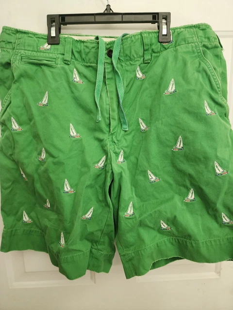 Polo Ralph Lauren Shorts Mens 36 Green Sail Boat Casual. Nice. 🔥   EUC