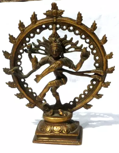 Shiva Bronze Figur Skulptur Indien Gott indische Gottheit 17 cm