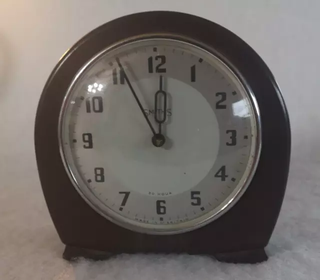 Smiths Bakelite Mantel Clock 1930s Working