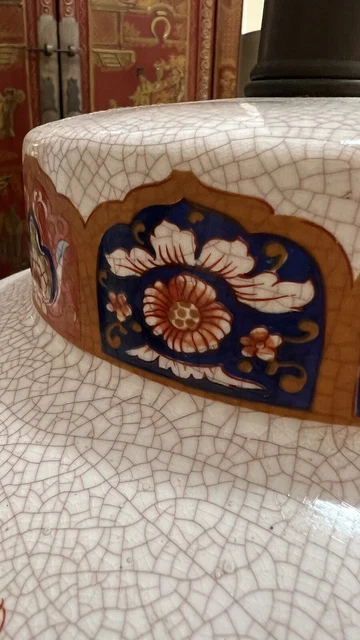 GORGEOUS Vintage CHINESE Floral Motif Porcelain LAMP - Large Urn 7