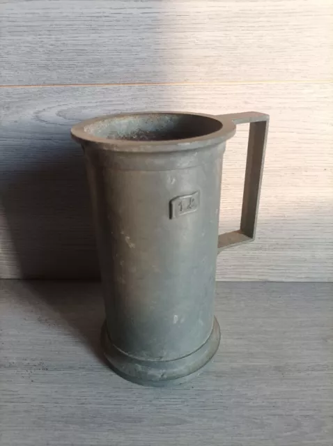 Antique Vintage Tin Pitcher & Measurements Pitcher Dosing Pitcher