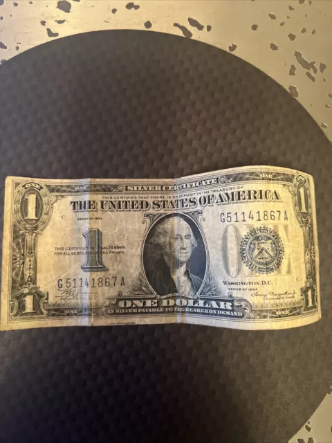 1934 $1 One Dollar Funnyback Silver Certificate Note
