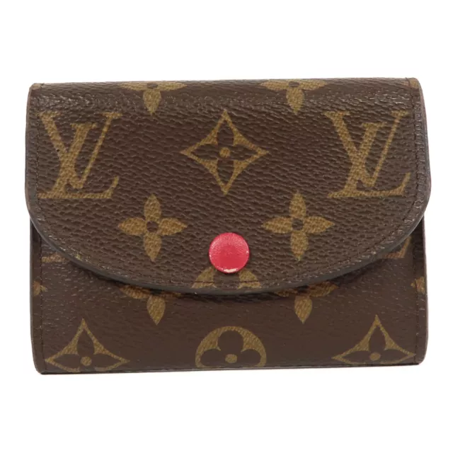 LOUIS VUITTON LV GHW Rosalie Card Case/Card Holder Monogram Brown/Pink