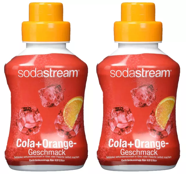 SODA STREAM Sirop Orange – Sans Sucre, Lot de 2 (2 x 500 ml