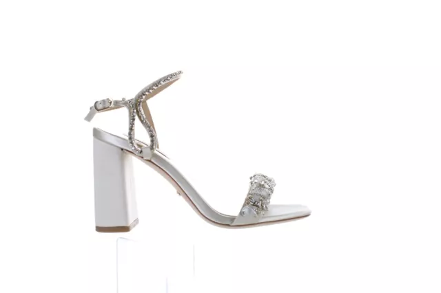 Badgley Mischka Womens Tanisha Ivory Ankle Strap Heels Size 5 (5810000)